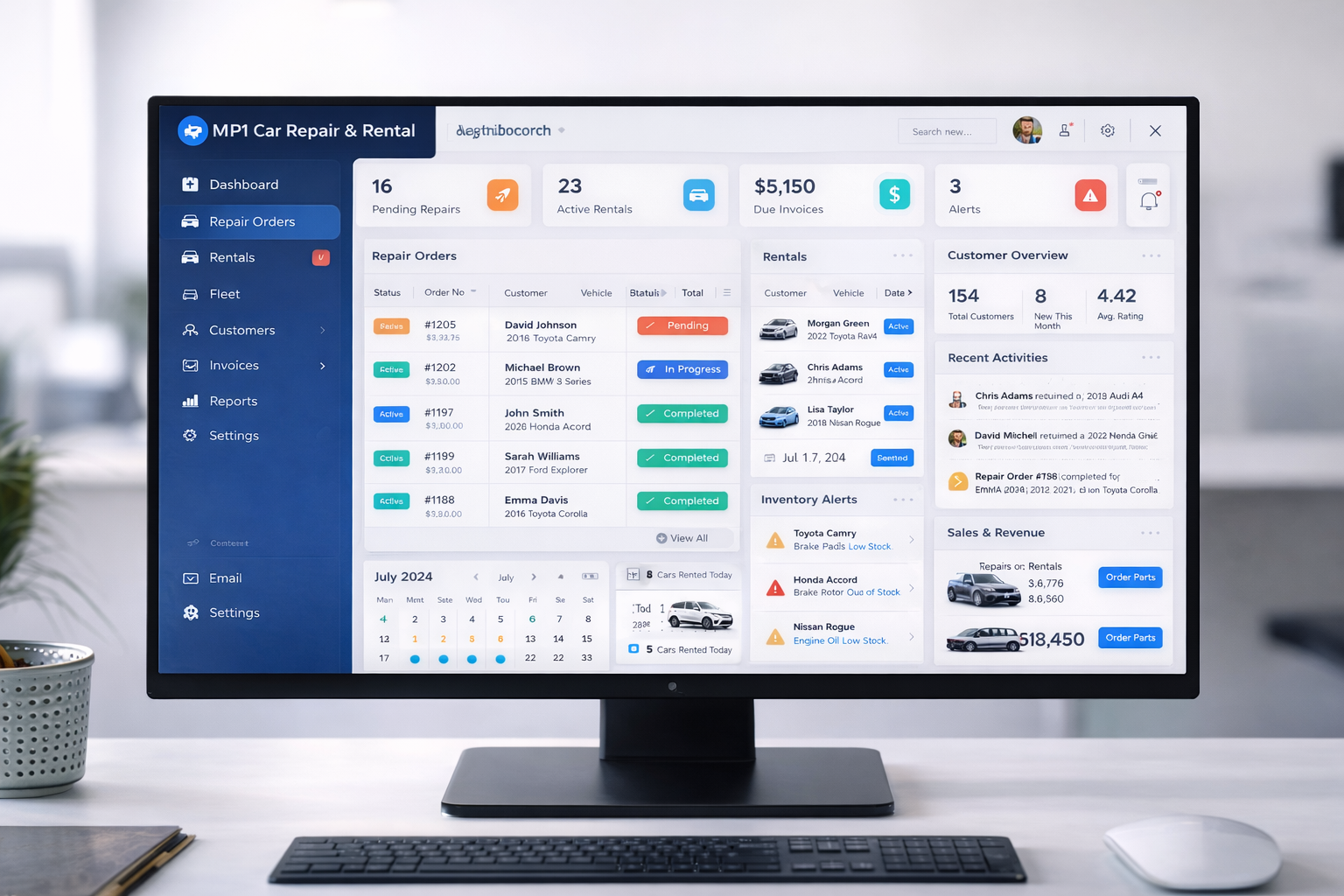 Car Repair & Rental Management Software